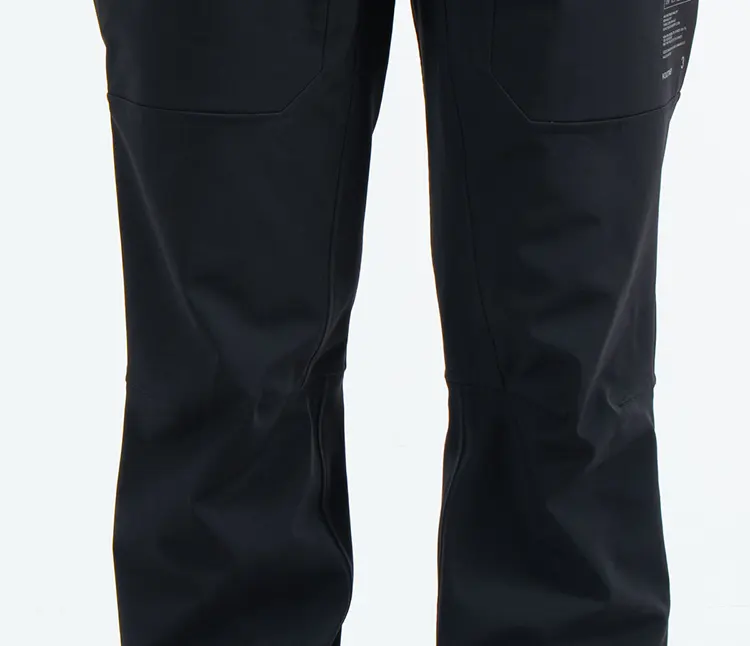 Black Waterproof Hardshell Cargo Pants with Thermal Fabric and Side Zips