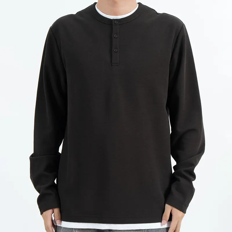 Long Sleeve Henley Shirt